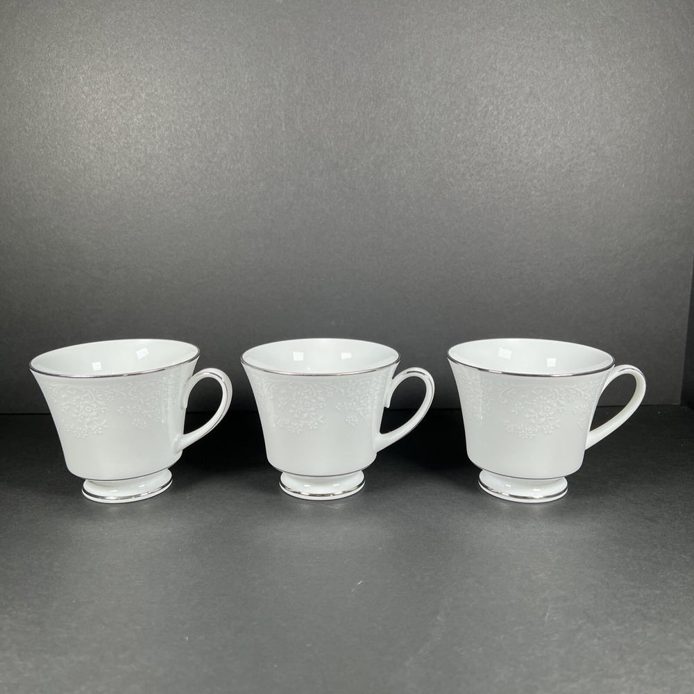 Noritake Contemporary Tahoe 2585 Set of 3 Fine China Teacups NIB